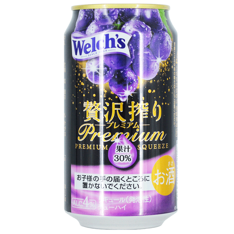 Zeitaku Shibori Premium Taste Grape 30 % - alkoholsodavand (4 %) m. 30 % rød vindruesaft - 350 ml