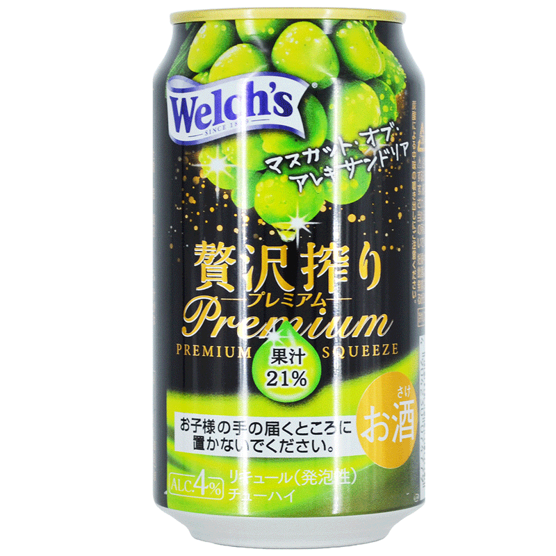 Zeitaku Shibori Premium Taste Muscat Grape 21 % - alkoholsodavand (4 %) m. 21 % muskatdruesaft - 350 ml