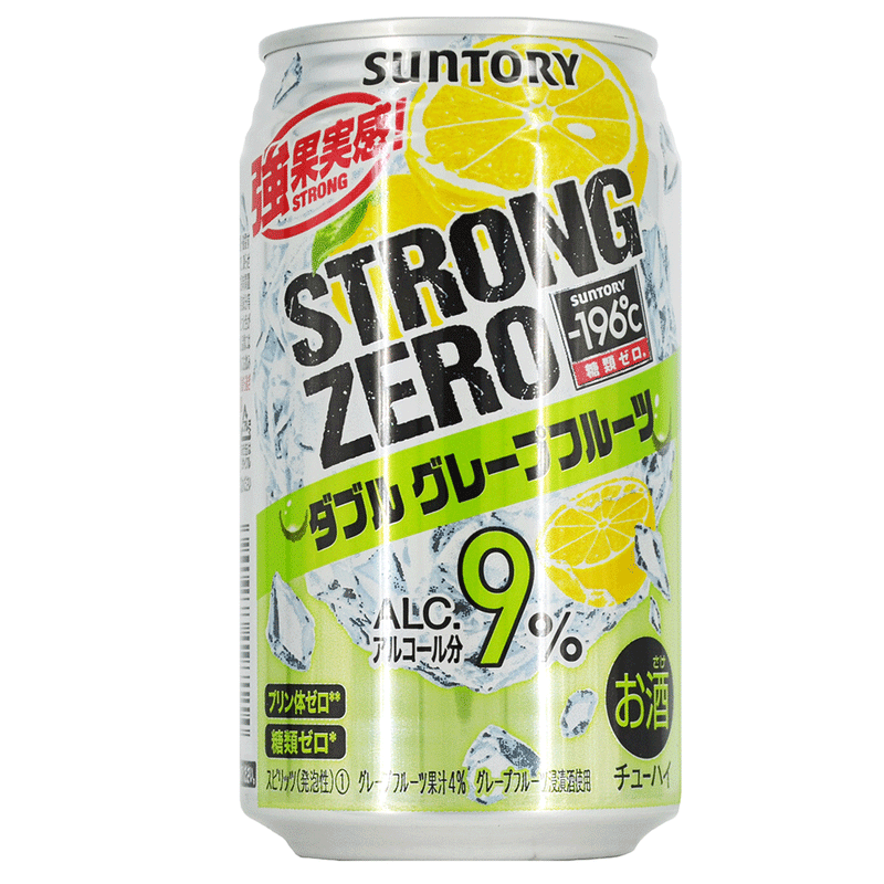 Suntory Strong Zero Double Grapefruit Chu-hai alcohol soda - 350 ml