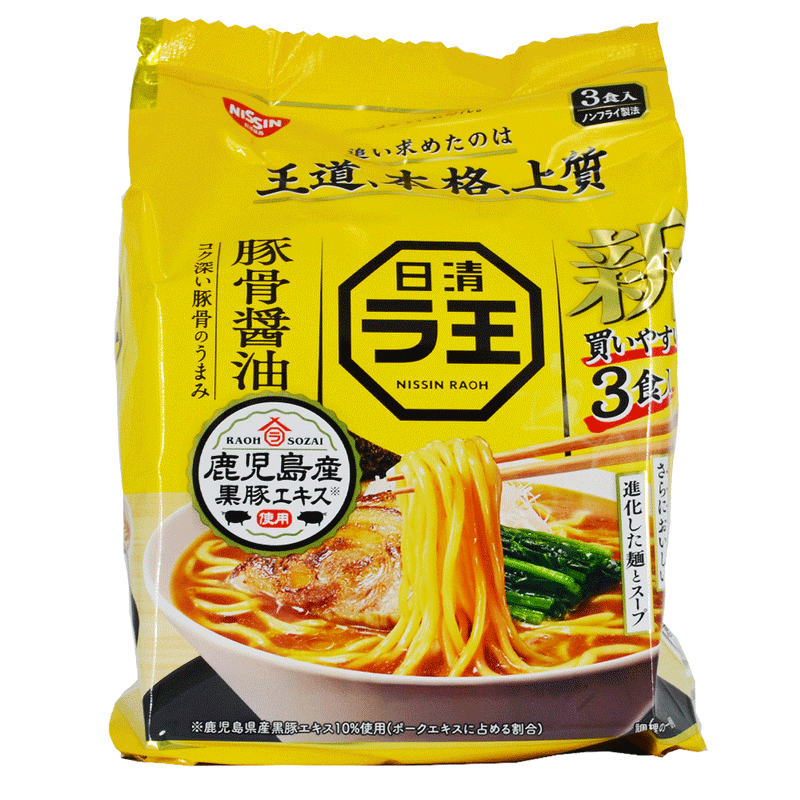 Raoh Tonkotsu-shoyu Instant Ramen - 3 x 100 gr (3 portioner)