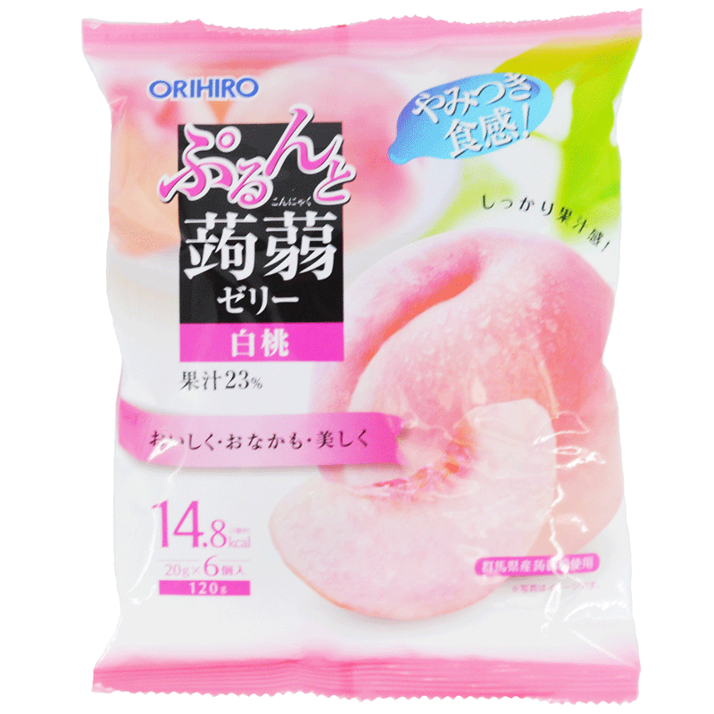 Orihiro Konjac Jelly - Fersken - 120 gr