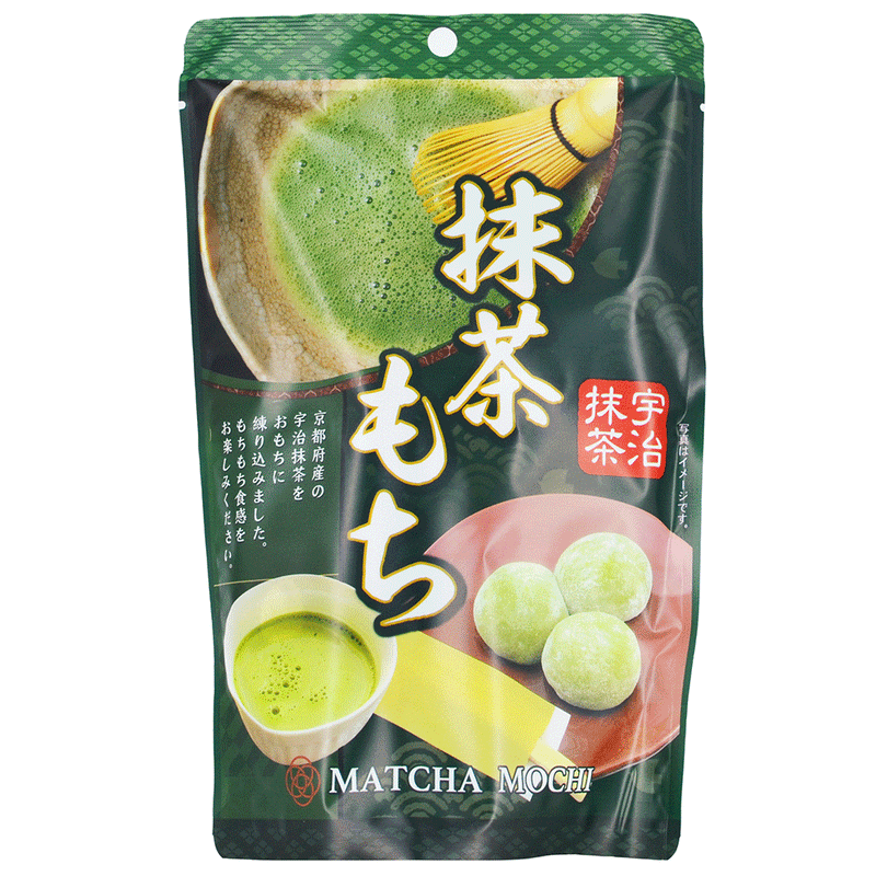 Matcha Mochi - soft rice cakes with green tea flavour - 130 gr