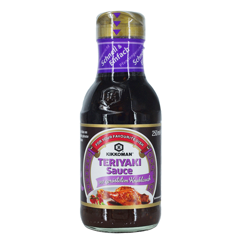 Kikkoman Teriyaki Sauce w. roasted garlic - 250 ml
