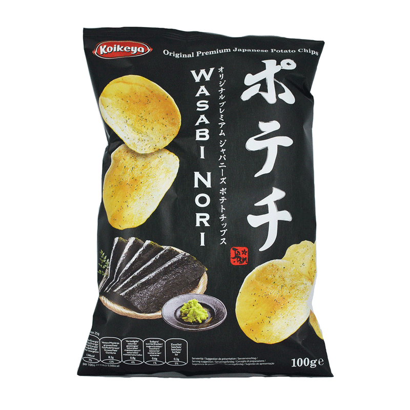 Koikeya kartoffelchips Wasabi Nori - 100 gr